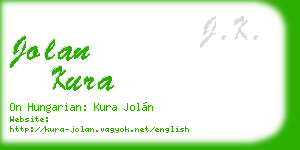 jolan kura business card